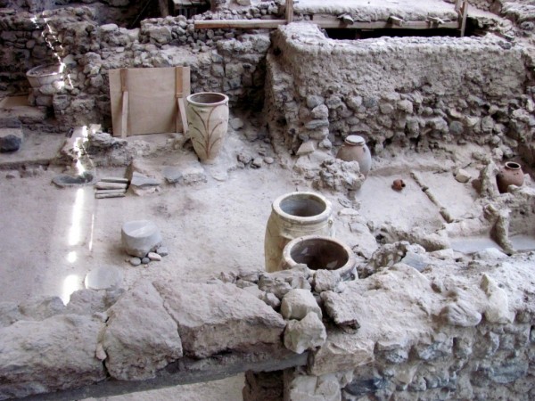 Akrotiri Excavation & Fira Town