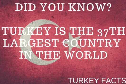 TURKEY IS THE 37TH LARGEST COUNTRY IN THE WORLD